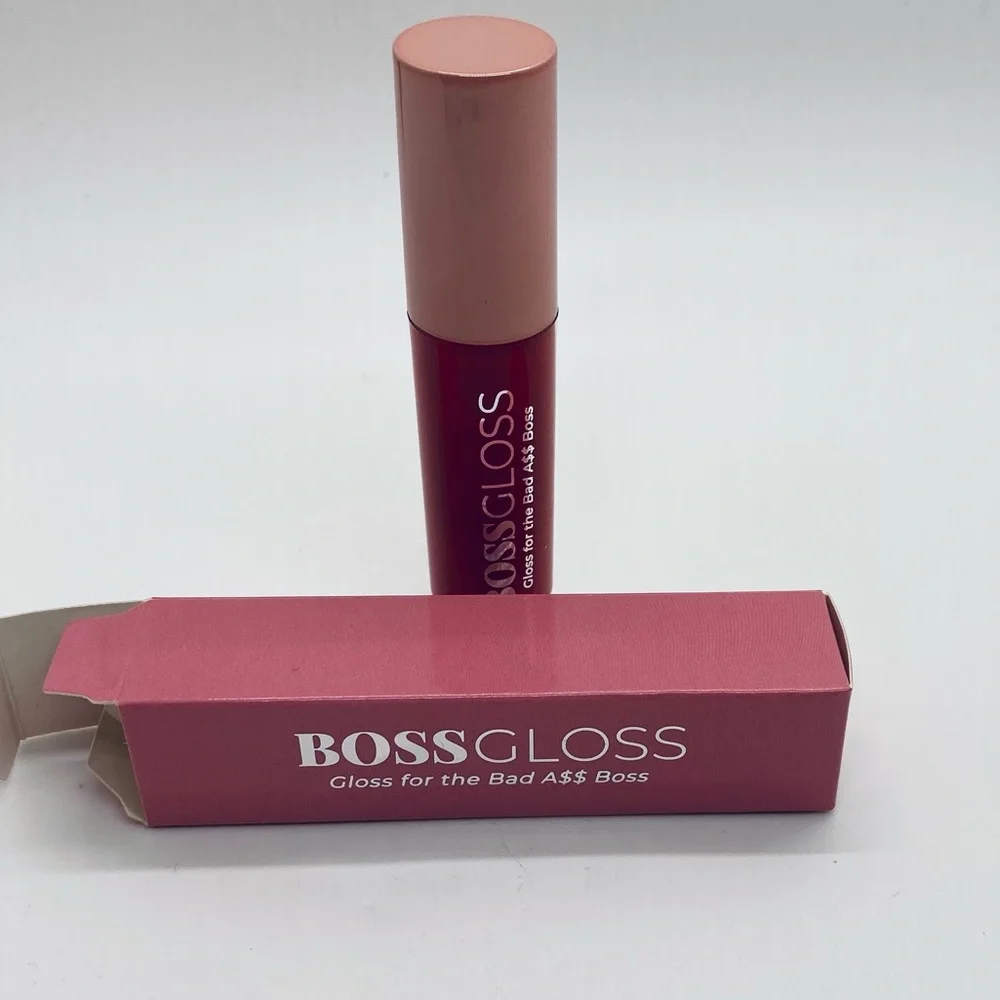 NWT BossGloss Lip Gloss in Chairwoman Red (bold red) 0.5 ml Full Size